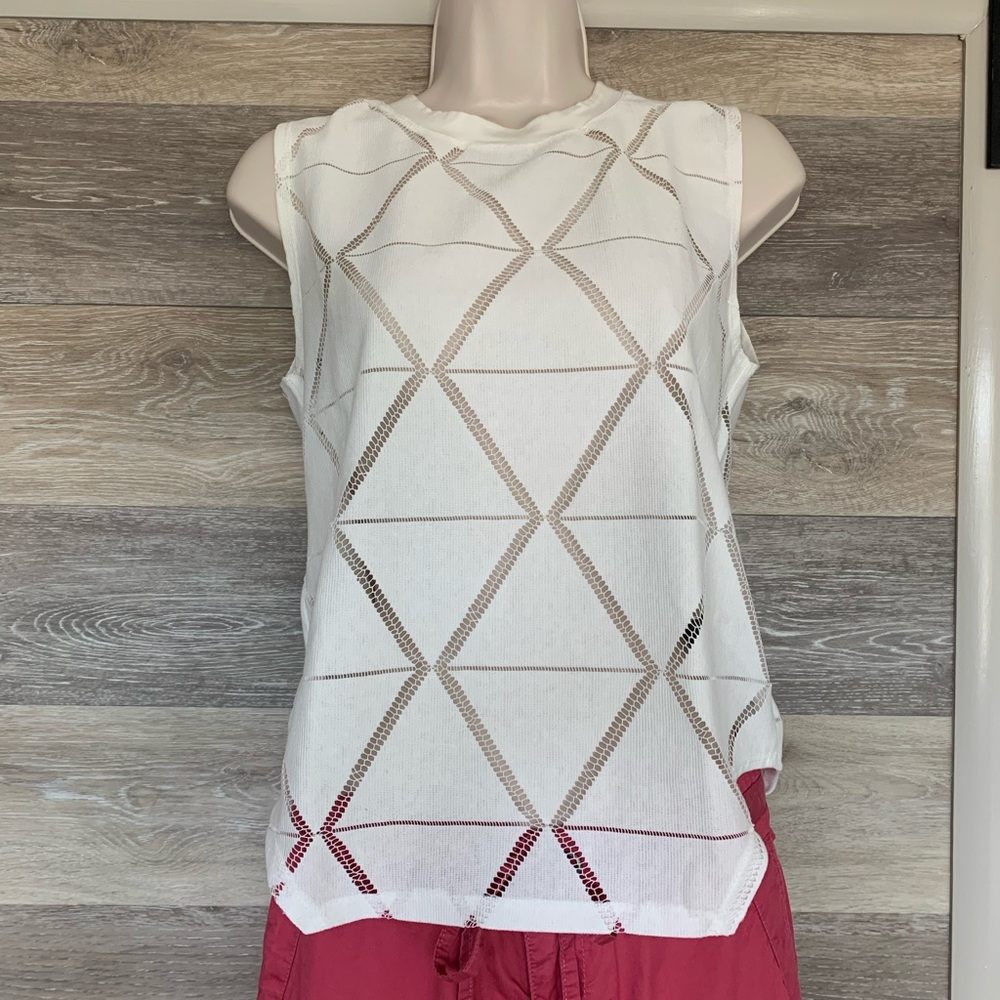 Benjamin Jay lattice mesh sleeveless top